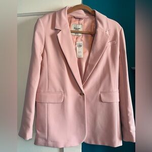 Abercrombie & Fitch Light Pink Single-Button Blazer